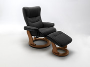 Спинка кресла Relax имеет анатомически правильную форму,  как в професс